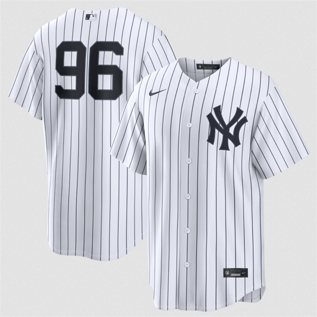 Men's New York Yankees #96 George Lombard Jr White No Name Home Limited Stitched Baseball Jersey